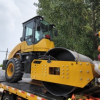 Machinerie de construction, mini-compacteur vibratoire diesel de 8 tonnes, rouleau compresseur routier, rouleau à asphalte à conduite manuelle, pneu en caoutchouc, pompe hydraulique Eaton