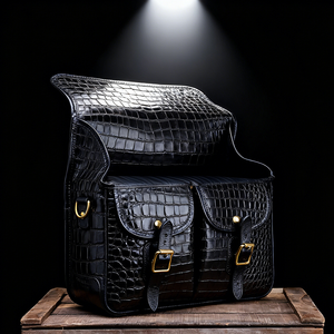 कस्टम लोकप्रिय यूनिसेक्स स्ट्रीट शूटिंग ब्लैक क्रोकोडाइल पु चमड़े के कैमरा केस डस्लर लेंस सुरक्षात्मक बैग - Product Image 6