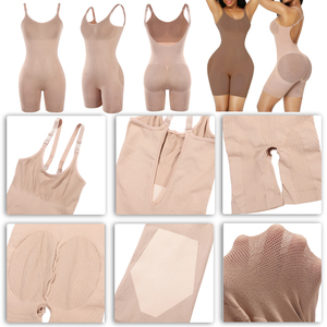 HEXIN en STOCK Shapewear grande taille sans couture à taille haute pour femmes Contrôle du ventre Rehausseur de fesses Shapewear complet pour le corps - Product Image 5