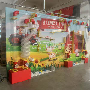 Pared de Pelotas Interactiva con Temática de Granja para Niños, Multifuncional, Tamaño Personalizable, Equipo Educativo STEM, Parque <span class=keywords><strong>Infantil</strong></span> Interior de <span class=keywords><strong>Madera</strong></span> - Product Image 4