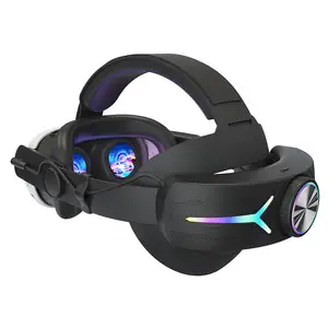 Good Price VR Head Strap With 8000 MAh Battery RGB Light Adjustable Elite Strap For Meta Quest 3 VR Accessories