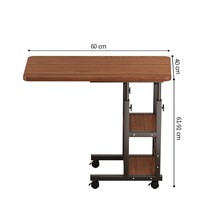 Table de chevet mobile réglable en hauteur, bureau d'étude/bureau pour étudiant, utilisation à domicile, panneau MDF