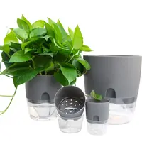Pot Bunga Tanaman Air Buatan Tangan, Peralatan Kebun Kreatif Buatan Tangan, Pot Bunga Tanaman Penyiram Sendiri dengan Wadah Air Otomatis untuk Dekorasi Rumah Kebun