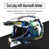 Vente en gros casque de moto ABS rétro vintage certifié DOT avec casques de moto bluet-ooth intégrés