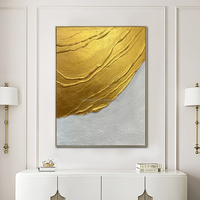 100% peint à la main peinture épaisse acrylique or haut de gamme cadre mur art toile texture 3d peinture à l'huile sur toile