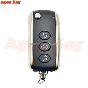 ปลอกหุ้มกุญแจรถยนต์พับได้รีโมทพับได้3ปุ่มสำหรับ Bentley Mulsanne hurtling GT Spur Continental FOB - Product Image 5