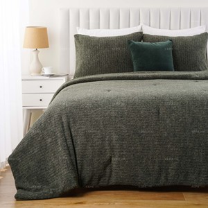 Factory Supply 330GSM Melange <strong>Teddy</strong> <strong>Fleece</strong> Front Microfiber Reverse Reversible Comforter Set Super Soft Custom Size <strong>Bedding</strong> - Product Image 4