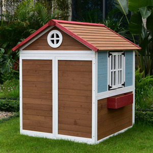 Cabane en bois jardin extérieur arrière-cour fête foraine pour enfants enfants usage domestique vente chaude maison en bois massif pour les enfants à jouer - Product Image 5