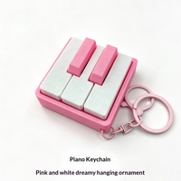 Porte-clés Cliquable Clavier de Piano en Plastique Imprimé en 3D, Anti-stress, Mini Carré, Cadeau Nouveauté, Faveur de Fête, Vente en Gros