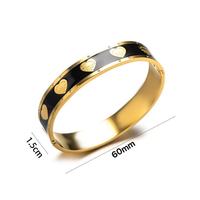 Bracelet ouvert en acier inoxydable plaqué or 18 carats, étanche, avec cœurs émaillés colorés, bijoux de mode pour femmes, vente en gros