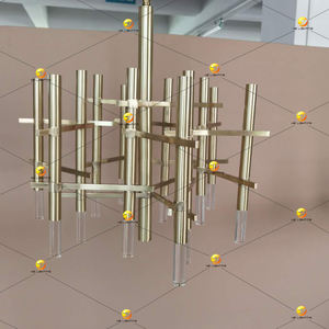 Palo de Metal, iluminación de techo de cristal, luces colgantes modernas para interiores, sala de estar decorativa, comedor, candelabro Lynx - Product Image 2