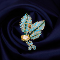 Bros Bunga ZX Kuningan Ramah Lingkungan Berlapis Emas ZIRCON, Peniti Pernikahan Elegan, Penjepit Temperamen, Grosir Kustom