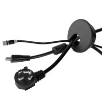 Oeillet de cordon de câble en plastique ABS 1-1/2 2.5 2 pouces noir blanc joint de gestion de câble dans le couvercle de trou de Table de bureau organisateur de passage de fil