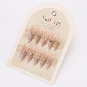 Arte de uñas hecho a mano usable marrón mariposa Hada ojo de gato brillante luz de gama alta blanqueamiento uñas postizas extraíbles - Product Image 4