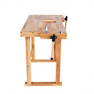 Table d'atelier pour enfants en bois, design rustique multifonctionnel pour bébés et enfants, forme carrée, bois massif, fabriqué en Chine - Product Image 2
