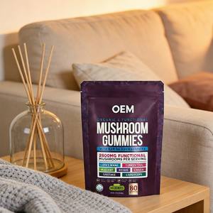 Gummies de champignons Crinière de lion OEM 2500mg Ashwagandha Complexe de 8 champignons pour la concentration, le soutien immunitaire et le soulagement du stress, sans sucre, pour adultes - Product Image 4