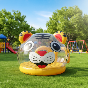 Château <span class=keywords><strong>gonflable</strong></span> géant pour enfants sur le thème du tigre, en PVC personnalisé, pour parc extérieur, certifié CE, facile à monter - Product Image 2