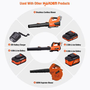 Souffleur sans fil industriel Harden 20V <span class=keywords><strong>à</strong></span> moteur sans balais, alimenté par <span class=keywords><strong>batterie</strong></span>, OEM - Product Image 3