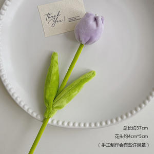 CHIQUE INS стиль ультра мягкая ткань имитация тюльпанов букет цветов плюшевые игрушки цветочные для свадьбы - Product Image 5