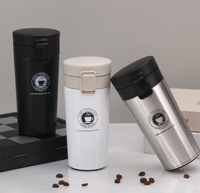Tasse à café en acier inoxydable 304 à double couche en gros Tasse cadeau de voiture portable Logo personnalisable à des fins commerciales promotionnelles