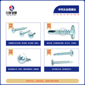 Vis autoperceuses et autotaraudeuses en métal Ding Lang M4.2, tête Phillips, tête plate ronde, métriques, haute résistance, pour tôles ondulées en acier - Product Image 5