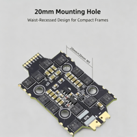 Contrôleur de vol HGLRC H743 8S MINI V1 avec ESC 60A 4-en-1 6S 8 bits MINI ESC 20*20mm pour drone de course FPV