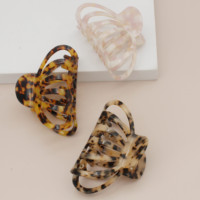Pince à cheveux GENYA CUSTOM en écaille de tortue avec logo personnalisé pour femme, en acétate léopard, maintien ferme, décoration capillaire en cellulose de qualité supérieure