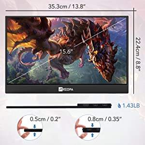 Meilleures ventes <span class=keywords><strong>Amazon</strong></span> ODM Écran tactile LCD 17,3 pouces pour ordinateur portable de jeu Triple moniteur portable 4K pour PC Super fin - Product Image 5