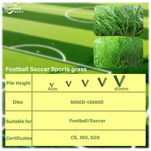 Césped Sintético para Fútbol <span class=keywords><strong>de</strong></span> Alta Calidad 2026, para Interiores/Exteriores, 50-60mm, Alta Densidad, Resistente al Fuego, Duradero, PE Artificial, Suave - Product Image 3