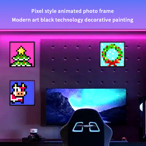 Tablero de visualización de píxeles LED de 16*16 Pantalla de marco de píxeles Control de aplicación de pantalla inteligente Imágenes de bricolaje para decoración de escritorio - Product Image 4