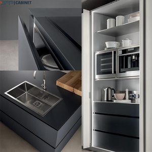 Acabado mate laca madera contrachapada carcasa lujo gabinete de cocina para <span class=keywords><strong>indicidual</strong></span> - Product Image 2