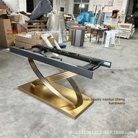 Pieds de table extensibles en acier inoxydable poli robuste, en forme de X, pour salle à manger à domicile et hôtels