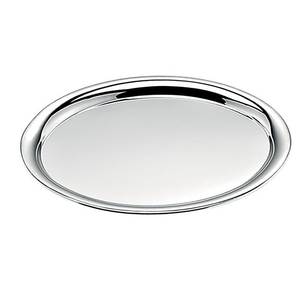 Plateau ovale élégant et moderne en acier et acier inoxydable 255x19,3 mm, plateau brillant pour servir les aliments, décoratif et écologique - Product Image 1
