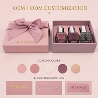 Boîte cadeau personnalisée pour vernis à ongles, vente en gros, boîte d'emballage pour vernis à ongles avec couvercle et base, logo personnalisé