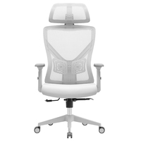 Chaise de bureau moderne en maille avec appui-tête 2D, réglage de la profondeur en 3 positions et soutien lombaire pour atelier