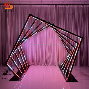 Espejo Desmontable de Diseño Geométrico Sólido con Luces LED para Bodas Modernas, Tamaño y Color Personalizables, Nuevo - Product Image 5