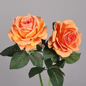 Rosas Artificiales Meng Jie, Flor de Seda Roja, Adorno Decorativo para Boda, Ramo Individual - Product Image 2