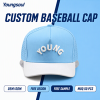 Gorras de Béisbol Lisas Unisex de Alta Calidad al por Mayor, de 5/6 Paneles, con Orificios Cortados con Láser, de Poliéster de Alto Rendimiento, para Deportes y Golf