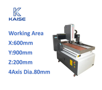 KAISE Routeur CNC 4 axes 6090 1212 pour le bois, machine de gravure 3D, équipement de fraisage du bois à broche unique, moteur pour la découpe de panneaux