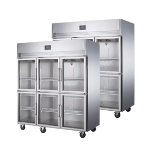 Thương mại bánh thẳng đứng mát làm mát bằng không khí tủ đông với cửa kính dẫn chiếu sáng & tự động rã đông để hiển thị các món nướng - Product Image 1