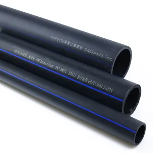 Dianhuai Hoge Kwaliteit Pe Pijp 20-110Mm Plastic Zwarte Buis Hdpe Watertoevoerleiding Hdpe Pijp Voor Irrigatie