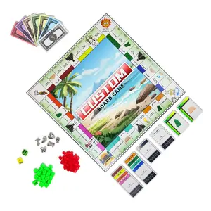 Toptan OEM/ODM Juego De Mesas kurulu oyunu özel Set Monopoli özel Logo özelleştirilmiş crowdgame oyunu