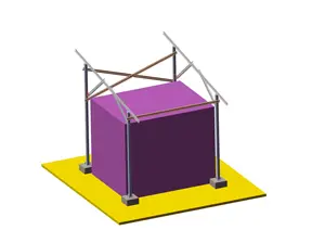 Sistemas de montaje en tierra fotovoltaica estructuras de montaje solar tipo C de acero galvanizado