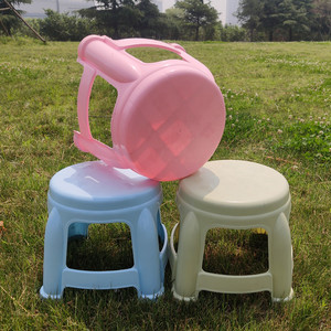 Children's Plastic <b>Stool</b> Round Durable For Kids Outdoor Use Mixed Color - Product Image 1