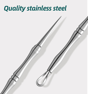 Stainless Steel <b>Blackhead</b> Acne Needle <b>Extractor</b> <b>Tool</b> 2 in 1 Pore Cleaner Face and Nose Manicure Use - Product Image 6