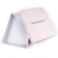 Boîte cadeau rigide avec logo personnalisé, couvercle et base rose clair, boîte en carton rigide, emballage de luxe pour vêtements et cosmétiques, boîte en papier
