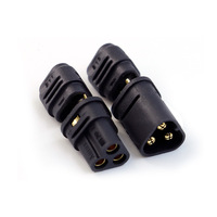 Conector Banana MT30 Macho-Hembra de 3 Pines para Montaje en PCB, Conector de Alimentación MT30-M/F con Revestimiento de Cobre Dorado, Clasificación 20A 500V, Carcasa PA