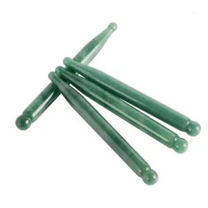 Массажный инструмент для спа, натуральный зеленый нефритовый камень Xiuyan, акупунктурная Массажная ручка