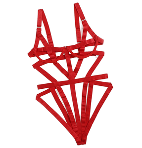 Lingerie BDSM da donna, body sexy in raso, stile giapponese, con ricami in pizzo sottile, ecologico, senza cuciture, traspirante. - Product Image 1