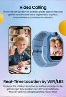 Reloj Inteligente para Niños con SIM 4G, en Oferta, Bajo Precio, Posicionamiento LBS+WiFi, Responde Llamadas, Resistente al Agua IP65, Batería de 600 mAh, Pantalla IPS de 1.44 Pulgadas